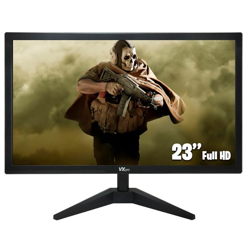 monitor led 23 pol hdmi vga vx230x preto vxpro 1