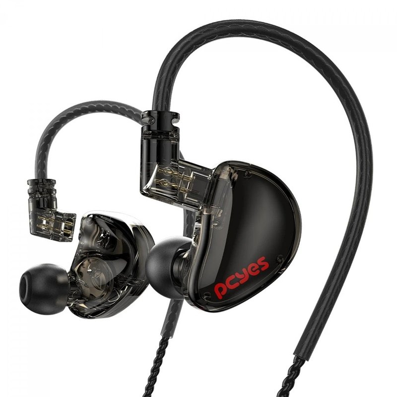 fone de ouvido gamer pcyes opala intra auricular driver 1dd 10mm p3 com microfone black fpo1dd